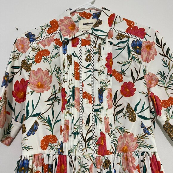 Kate Spade Floral Blossom Print Cotton Dress Size 2 - Picture 6 of 16